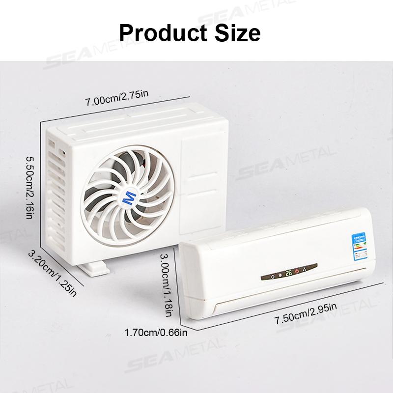 SEAMETAL Air Conditioner Shape Fragrance Solar Energy Rotation Diffuser Car Air Freshener Refill Stick Dashboard Turntable Air Freshener