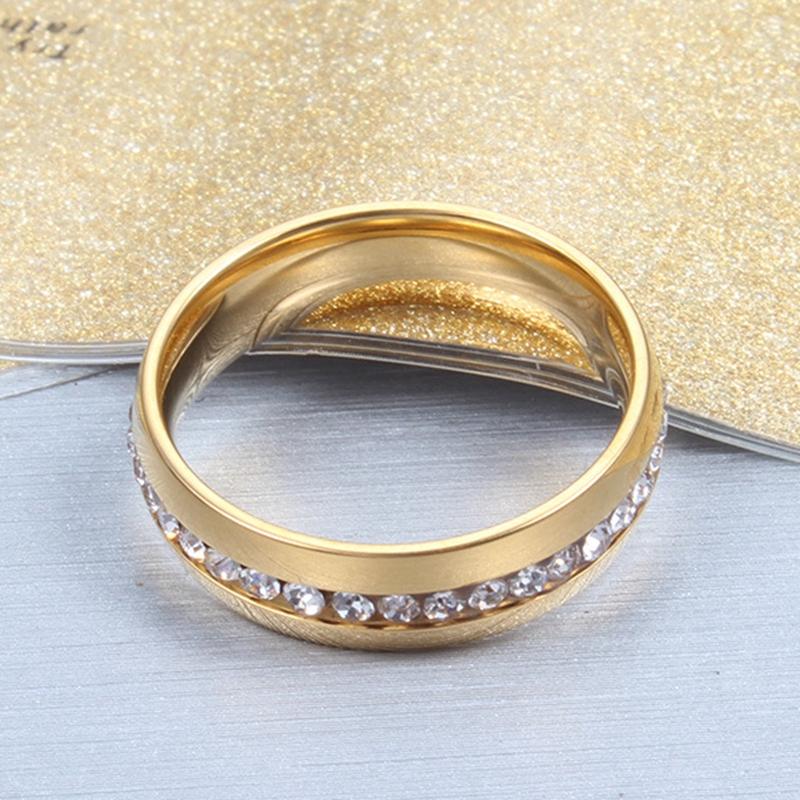 Кольцо из нержавеющей стали 316L, хрустальные кольца для женщин, круглая фианитовая мода, помолвочные украшения, подарки оптом