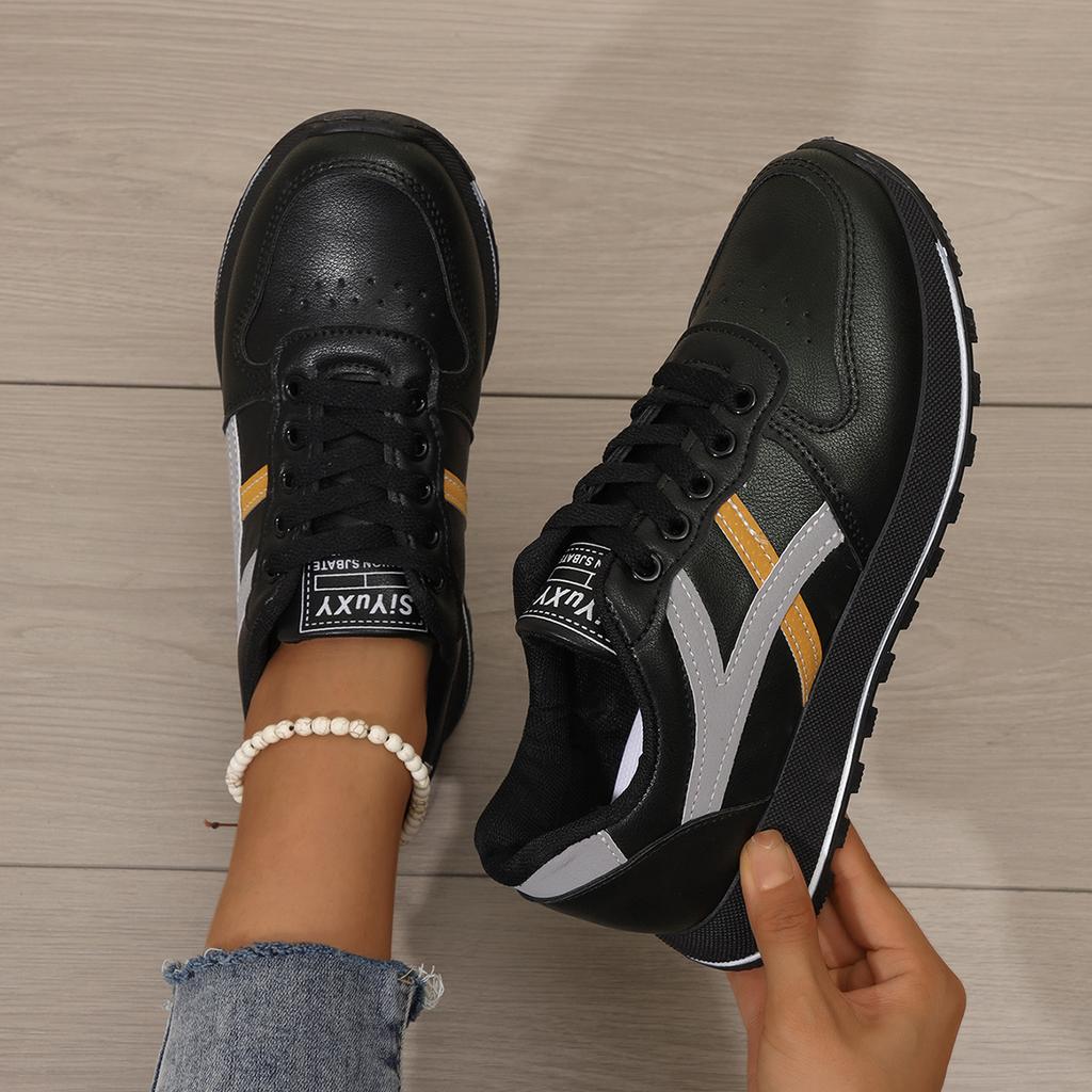 Осенняя женская повседневная обувь для ходьбы, новые туфли на плоской подошве со шнуровкой для женщин, кроссовки для активного отдыха, легкие кроссовки для бега, женские теннисные туфли