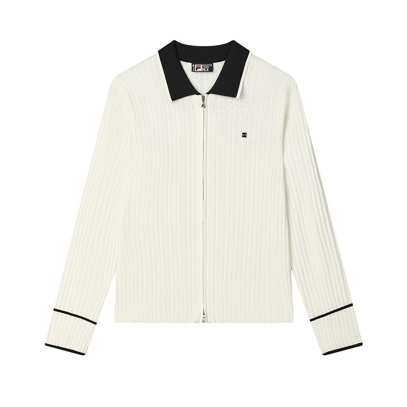 New FILA Knitwear Women's Steam White F11W513406F-IV