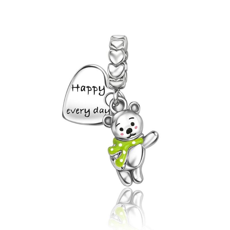 Animal Charms Copper Bear Rabbit Dog Panda Elephant Pig Kapibala Beads Pendants Fit Bracelet Diy Fine Jewelry Gift