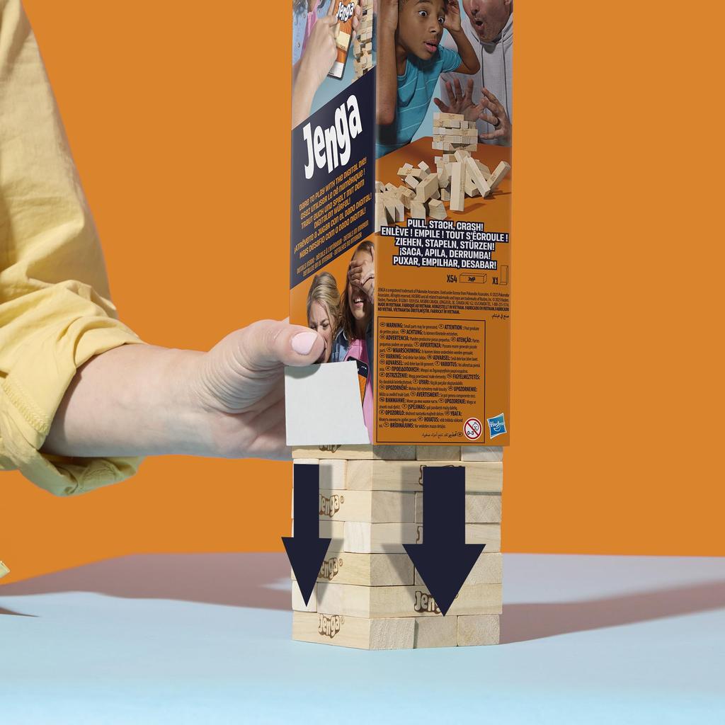 Hasbro Official Jenga Various ways to play with the web Wooden stacking party Ages 1 player or Authentic (2025) - app. blocks, tower, game. 6+. more.