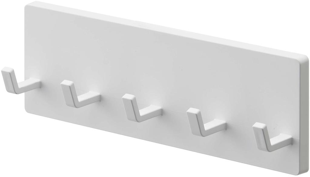 Yamazaki Jitsugyo 6258 Крючок для пленки 5 рядов, белый, примерно. Ш18 x Г3,5 x В6 см Тарелка для хранения мелких предметов Временное хранение