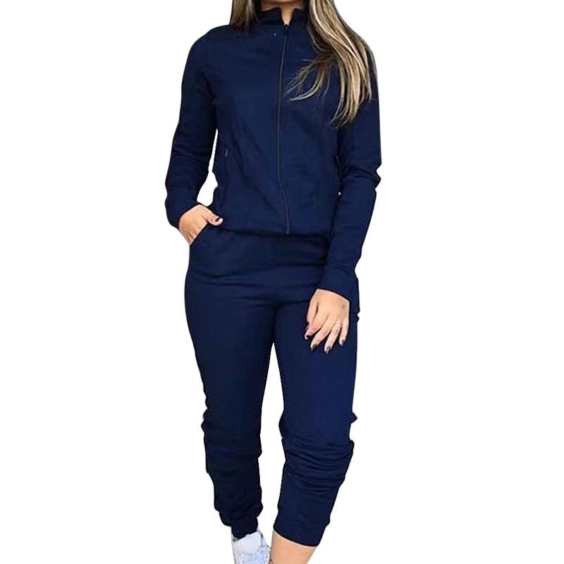 Autumn Spring Two-piece Set Women's Street Snap Recreational Outfit Two-piece Outfit Sports Set