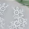 White Car Bone Sequins Decorative Wedding Dress Headgear Mesh Applique Beads Embroidery Cloth Sticker Accessories