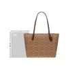 Coach Zip Top Tote 30 Classic Monogram Logo Coated Canvas Tote Bag Women tote Brown CBT20-IMXHE