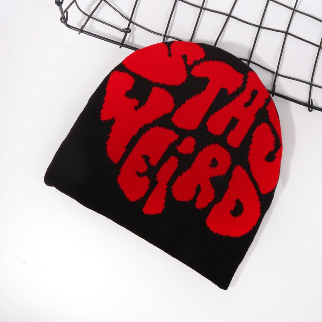 Pattern Letter Fashion Women Casual Warm Knitted Hat For Autumn And Winter