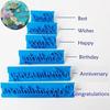 6Pcs Blessing Letter Cake Mold Fondant Chocolate Decorating Home DIY Baking Tool