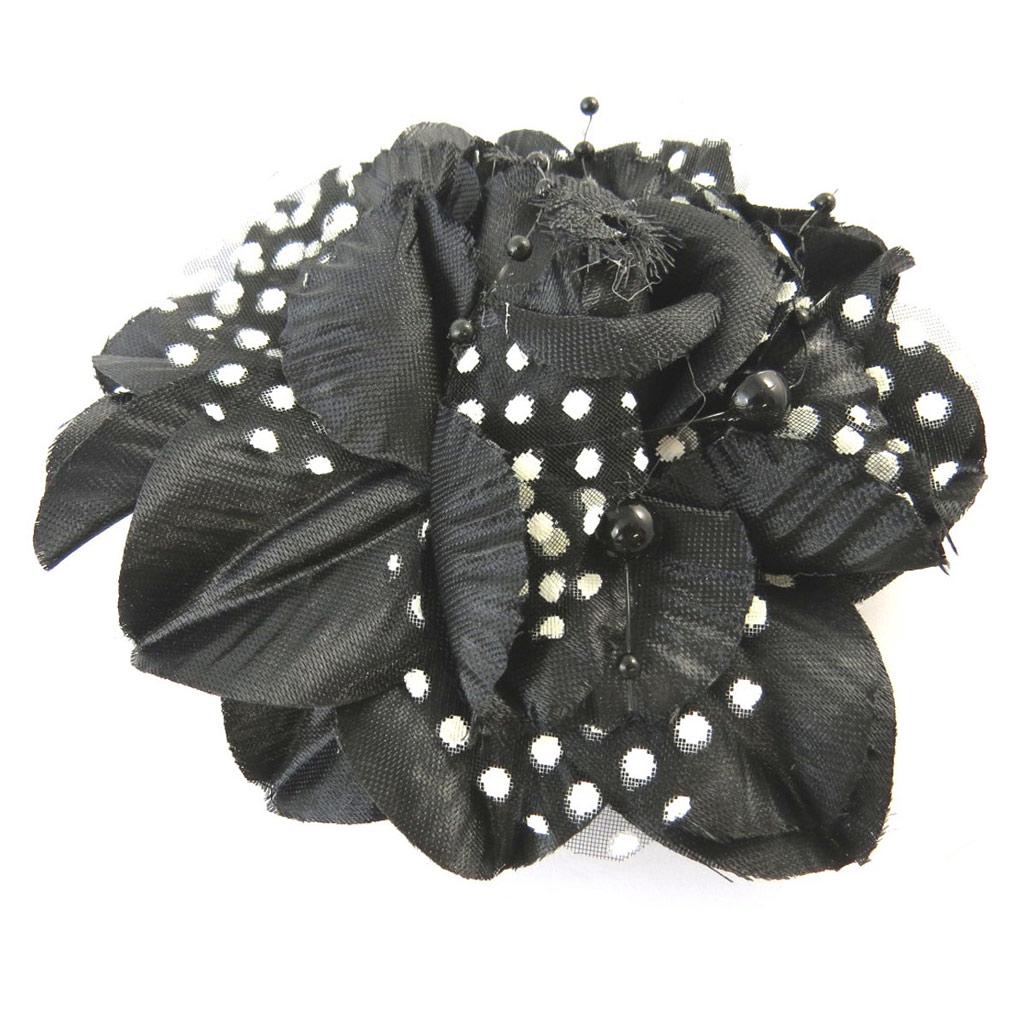 Les Trésors De Lily [N8229] - Broche Créateur 'Scarlett' noir - 90 mm