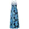 Summer Dress Dress Women's Dress Beach Skirt Print Belt Skirt Cross Strap Dress V-neck Vest Dress