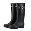 2025 Hot Fashion Rainboots Women Knee-high Water Boots Buckle Long Tube High-grade Waterproof Shoes Womens Rubber PVC Rain Boots