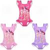 Kids Girls Anime Cartoon K-POP Rumi Zoey Mira Print Ruffle Sleeveless One-piece Swimsuit Swimwear