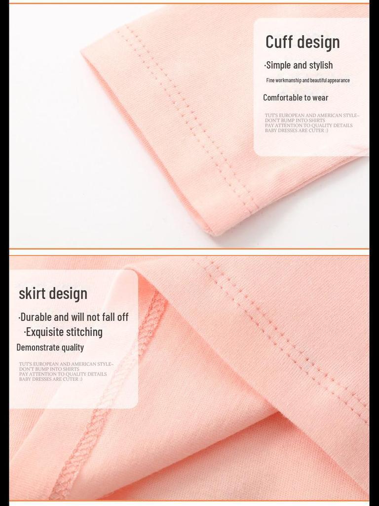 2025 Girls' Long Sleeve Embroidered T-shirt for Spring and Autumn