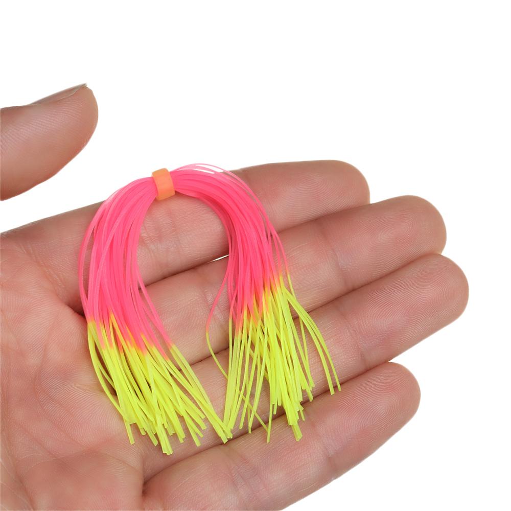 Artificial Spinner Sinking Soft Fishing Lures Beard Silicone Skirts Jig Bait Windless Rubber Squid