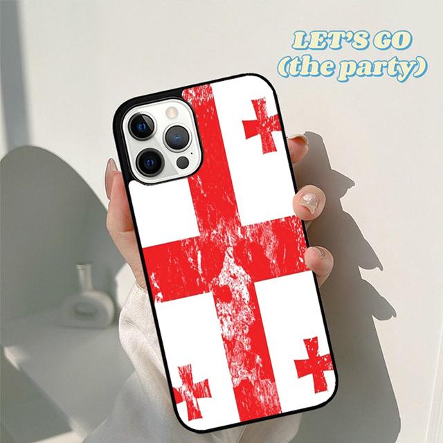 Осенний флаг Грузии в стиле гранж Чехол для телефона для iPhone 17 Air 16 16e 15 12 11 13 14 Pro Max Apple Plus Coque