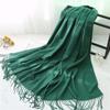 Women Cashmere Scarf Solid Thick Warm Casual Winter Scarves For Ladies Hijabs Pashmina Shawls Wraps Tassel Female Echarpe 2022