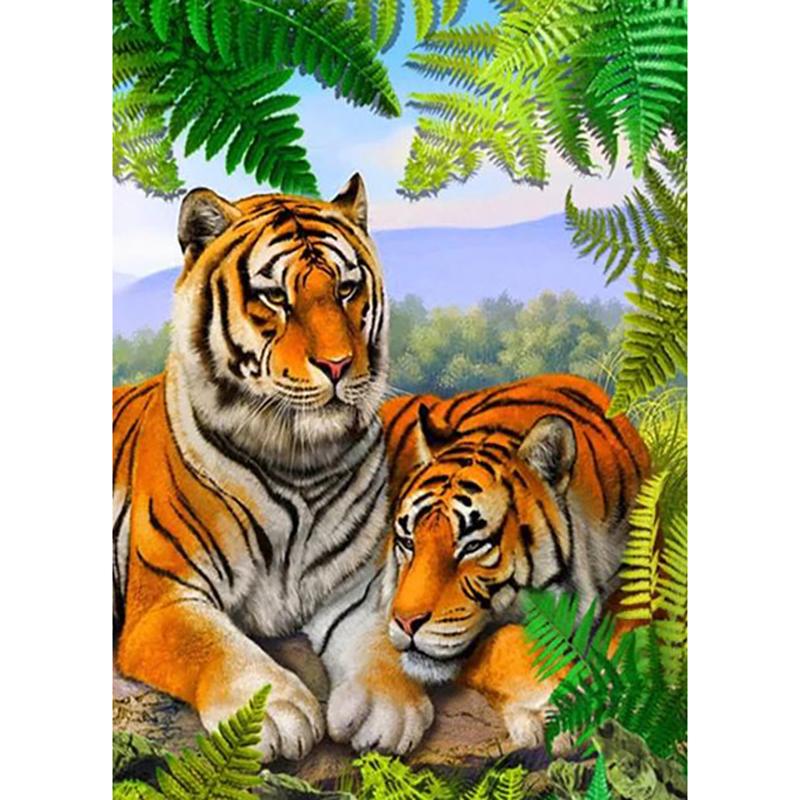 DIY Тигр 5D алмазная живопись полная круглая дрель животное Алмазная вышивка наборы крестиков смола стены книги по искусству домашний декор подарок