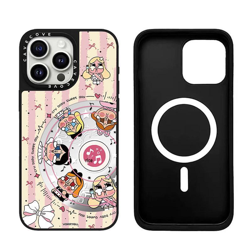 Crying Baby Wave MagSafe Case for Apple 16 Pro Max, 15 Pro, 14 - Trendy & Cute