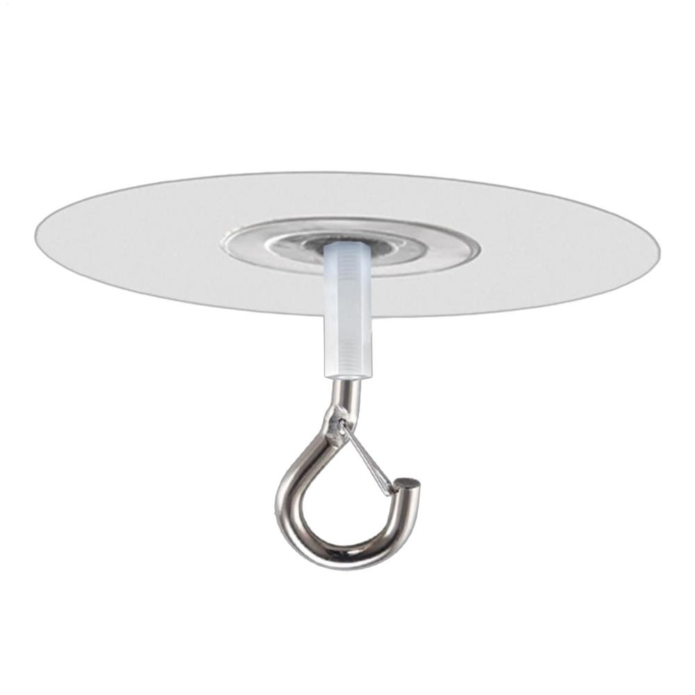 Adhesive Ceiling Hook No-Drill Ceiling Hooks with Strong Bearing Capacity Hooks for Balloons Wind Chimes Lights Decoration