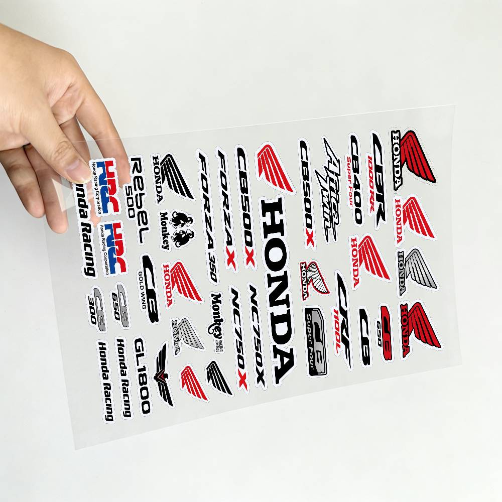 For Honda Reflective Motorcycle Stickers Waterproof Vinyl Decals for Motorbike Helmet Fuel Tank Bike EZ5