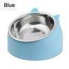 Cute Cat Dog Bowl Protect The Cervical Spine Oblique Mouth Pet Stainless Steel Fall-resistant Durable Food Bowl Pet Supplies