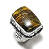 Tiger Eye Gemstone 925 Sterling Silver Gift Jewelry Ring Size 9
