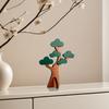 Wooden Pine Tree Ornament Farmhouse Rustic Mini Standing Tree Table Sign Home Office Desk Table Centerpiece Decoration