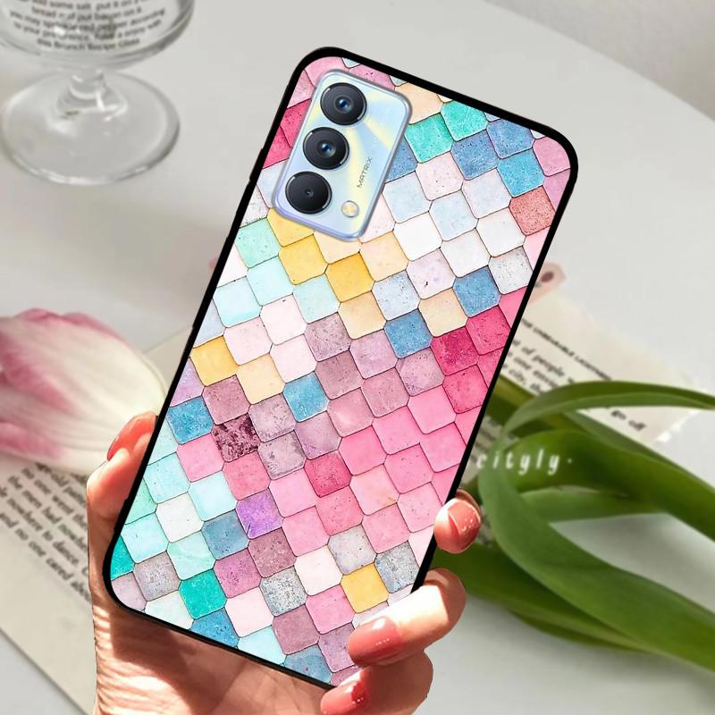 Для чехла Realme GT Master Case Edition Животные Мультфильмы Мягкий Силикон Funda для Телефона Realme GT Master Explorer Чехол Черный Coque