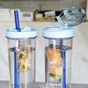 Juice Cup with Lid And Straw Portable Clear Large Capacity for Tea And Water