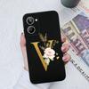 Case For OPPO Realme 2 5 6 7 8 Pro 9i Realme 9 10 Pro+ Luxury Liquid Silicone Soft TPU Couple Case Flower A-Z Letters For Realme Fundas Coques Bumper