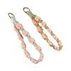 Keyring Weave Daisy Flower Keychain Phone Wristband Wrist Lanyard Bracelet Couple