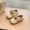 Новые детские кожаные туфли принцессы для девочек Весна Осень Любовь Бантик Детские балетки Милые Повседневные Детские туфли Мэри Джейн для вечеринки свадьбы