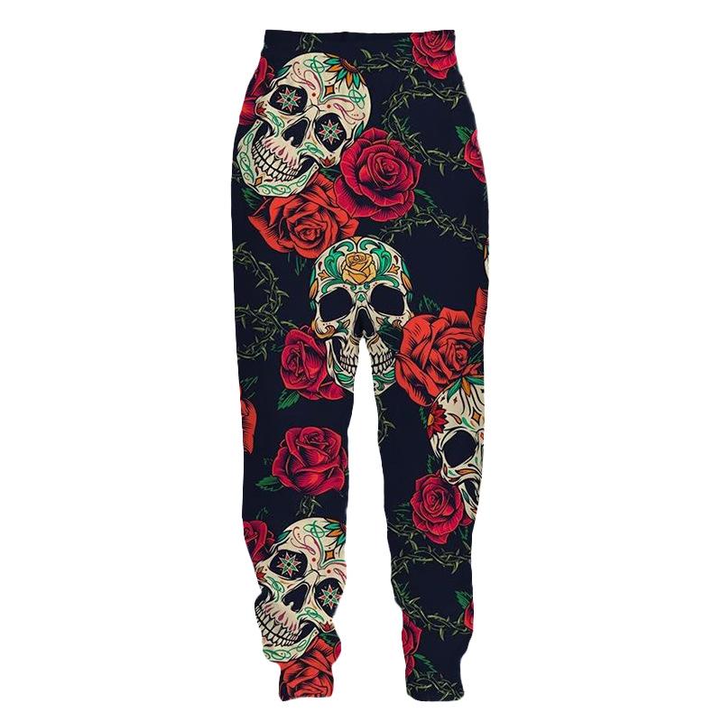 Spring Autumn Men's Pants Fashion Trousers Casual Man Sports Skull 3D Printed Streetwear Sweatpants Big Size Men Clothing S-6XL