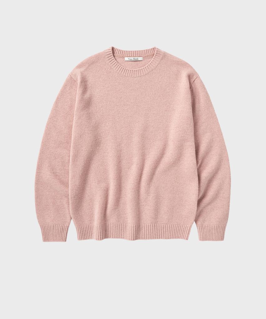 NONBLANK Daily Wool Cashmere Crewneck Knit_Melange Pink