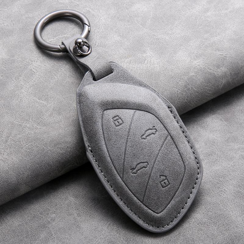 Sheepskin Leather Car Key Case Cover For MG6 EZS HS EHS MARVEL X MARVEL R Electric Roewe RX5 I6 I5 RX3 RX8 ERX5 MG ZS EV2025