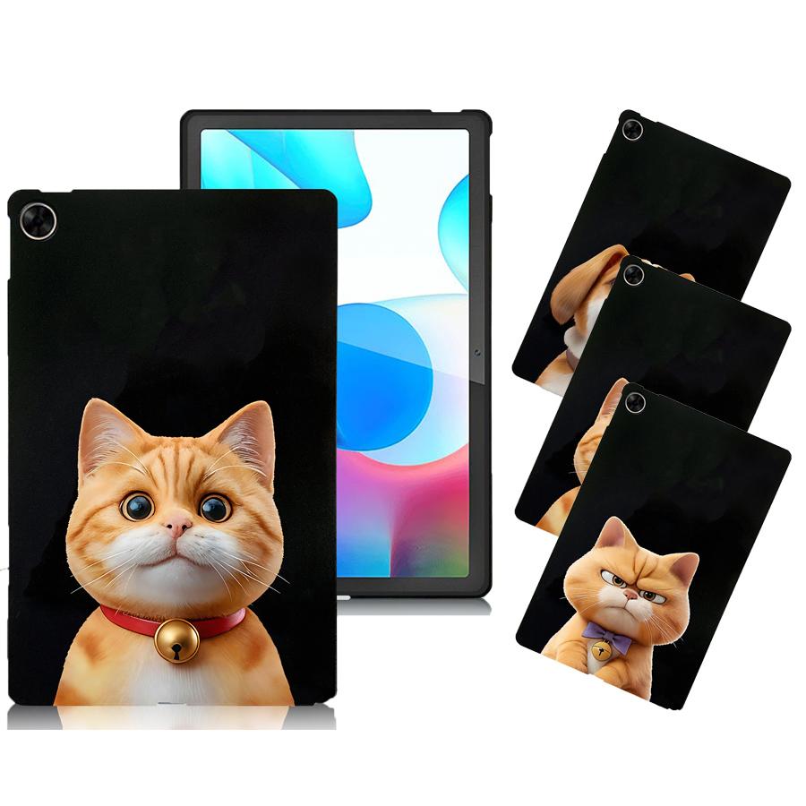 Мягкий черный защитный чехол TPU с рисунком щенка и кота для OPPO Realme Pad 10,4 дюйма/OPPO Realme Pad 5G, противоударный чехол для планшета