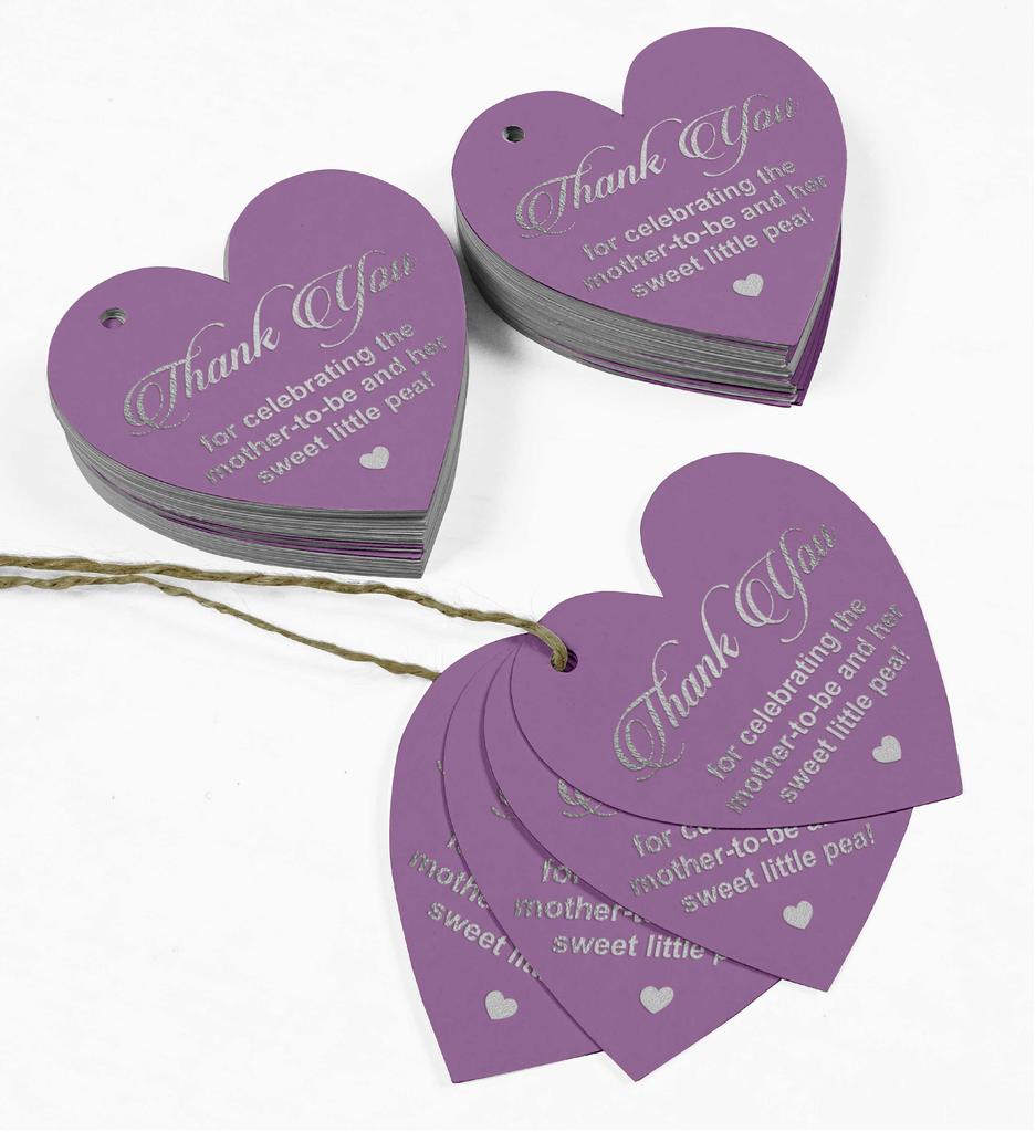 Inkdotpot 100 шт. в упаковке, спасибо за празднование дня рождения будущей мамы, бумажные бирки, поделки, настоящая серебряная фольга, подвеска