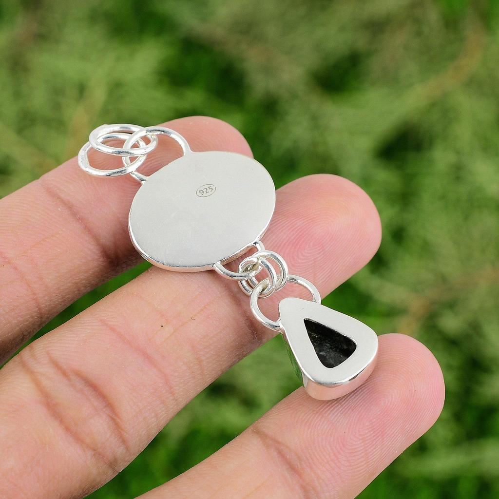 Daughters Day Sale Star Galaxy Jasper Stone Wedding Pendant Jewelry 925 Silver