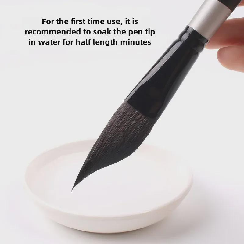 Корейская акварельная кисть Artsecret из серого беличьего ворса 950DS, размеры 8/12/16/20