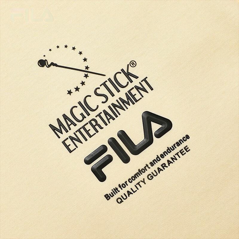 Fila Letter Print Crew Neck Short Sleeve T-Shirt Men Tops Yellow F11M319101F-YE