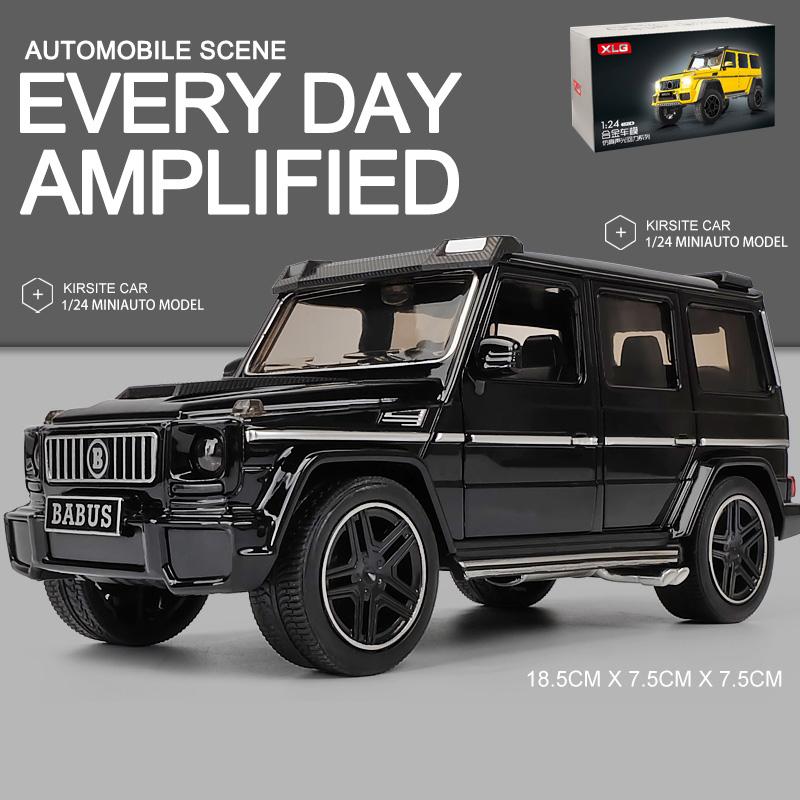 Масштаб 1/24 Benz G65, литая под давлением модель автомобиля, игрушечный автомобиль с откатным механизмом, звуком и светом для детей, коллекция подарков для мальчиков и девочек