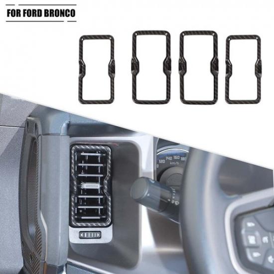 Накладка на решетку вентиляции кондиционера центральной консоли для Ford Bronco + Карбон