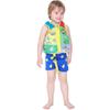 Summer Children Sleeveless Zipper Swim Life Jackets Kids Boys Girls Adjustable Life Vests Cartoon Balanced Flotation Swimsuit