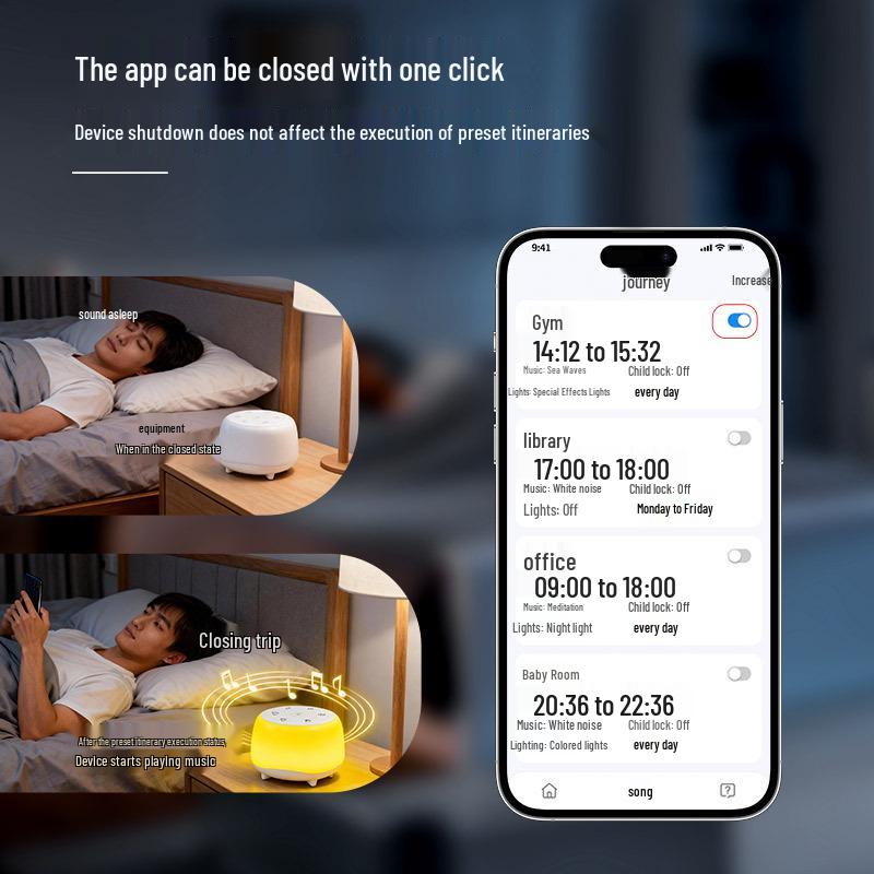 Bluetooth-колонка с белым шумом, колыбельными и функцией мониторинга сна