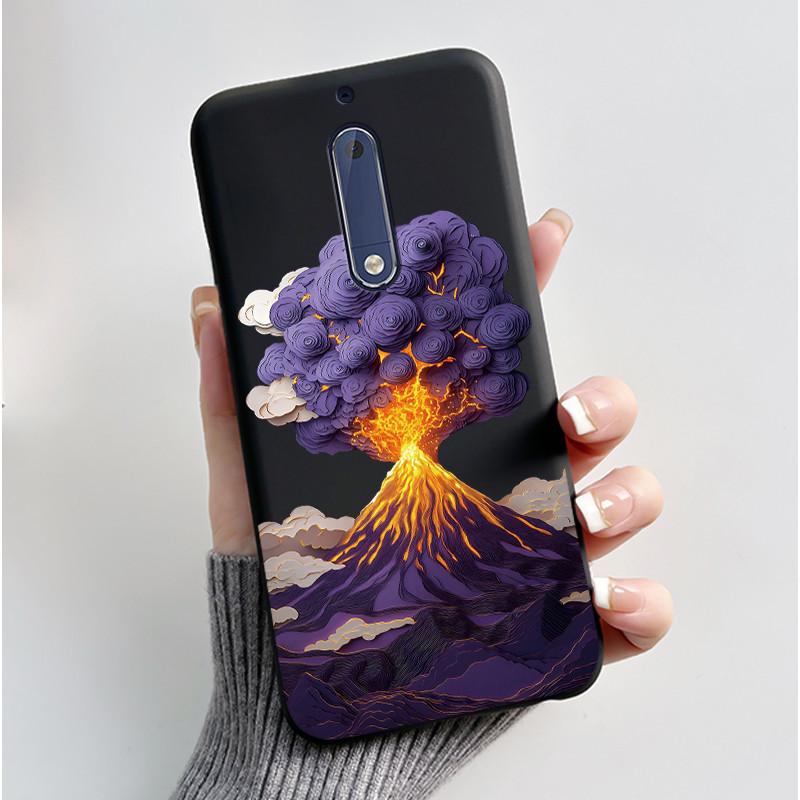 Чехол Для Nokia 5 Эстетичный Модный Милый Кот Мультяшный Черный Мягкий ТПУ Чехол для Телефона Для Nokia 5 Чехол-Бампер TA-1053 TA-1024