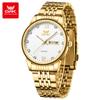 OPK 6033 Men's Quartz Watch Luminous Stainless Steel Strap Week Display Waterproof Business Watch For Men Gifts