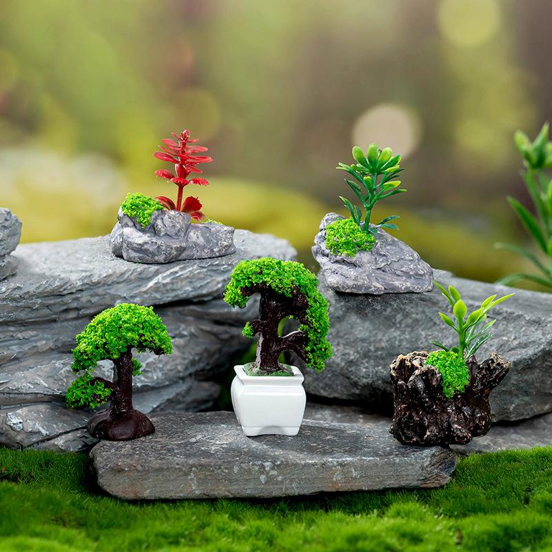 Кукольный домик Мини Имитация Зеленого Растения Модель Кукольный Домик Сделай Сам Домашний Сад Декор Сцены На Открытом Воздухе