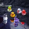 5-14Pcs Halloween Demon Ducks Miniature Figures Resin Mini Colorul Duck Ornament Landscape Dollhouse Fairy Garden Home Decor