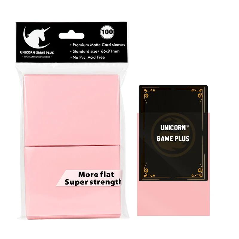 100pcs/set Matte Standard Size Card Sleeves TCG Trading Cards Protector For Tarot Shield Board Games Magical Cover 66x91mm