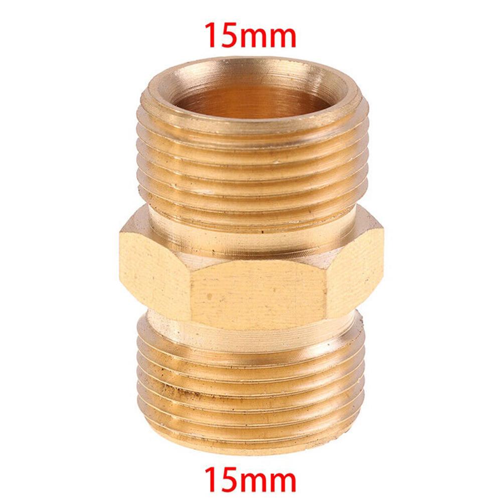 Brand New Hose Connector Adapter Replacement Spare Parts Washer 14mm To15mm Brass High Pressure Hose Extension